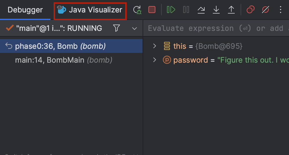 Java Visualizer Tab